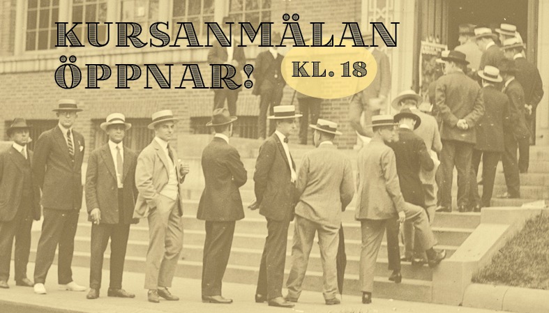 Anmälan till vårens kurser öppnar 19/12